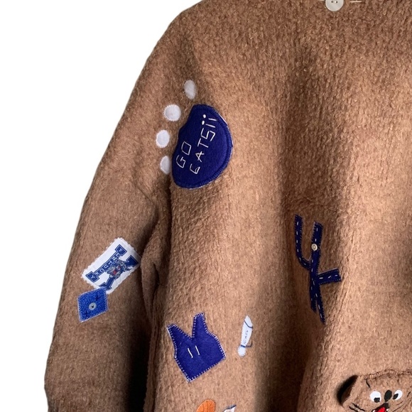 Handmade Kentucky Wildcats Jacket Basketball Football Coat BBN XL Oversized - Picture 7 of 8